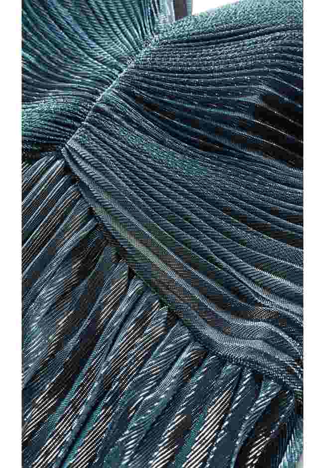 Pleated Plisse Blouson Sleeve Dress image number 5