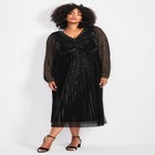 Pleated Plisse Dress image number null