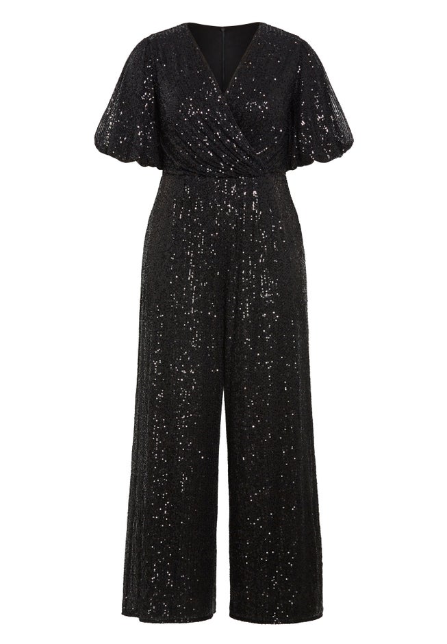 Nada Sequin Puff Sleeve Jumpsuit image number 3