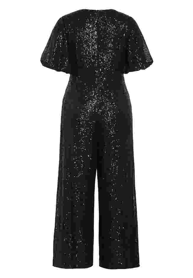 Nada Sequin Puff Sleeve Jumpsuit image number 4
