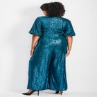 Nada Sequin Puff Sleeve Jumpsuit image number null