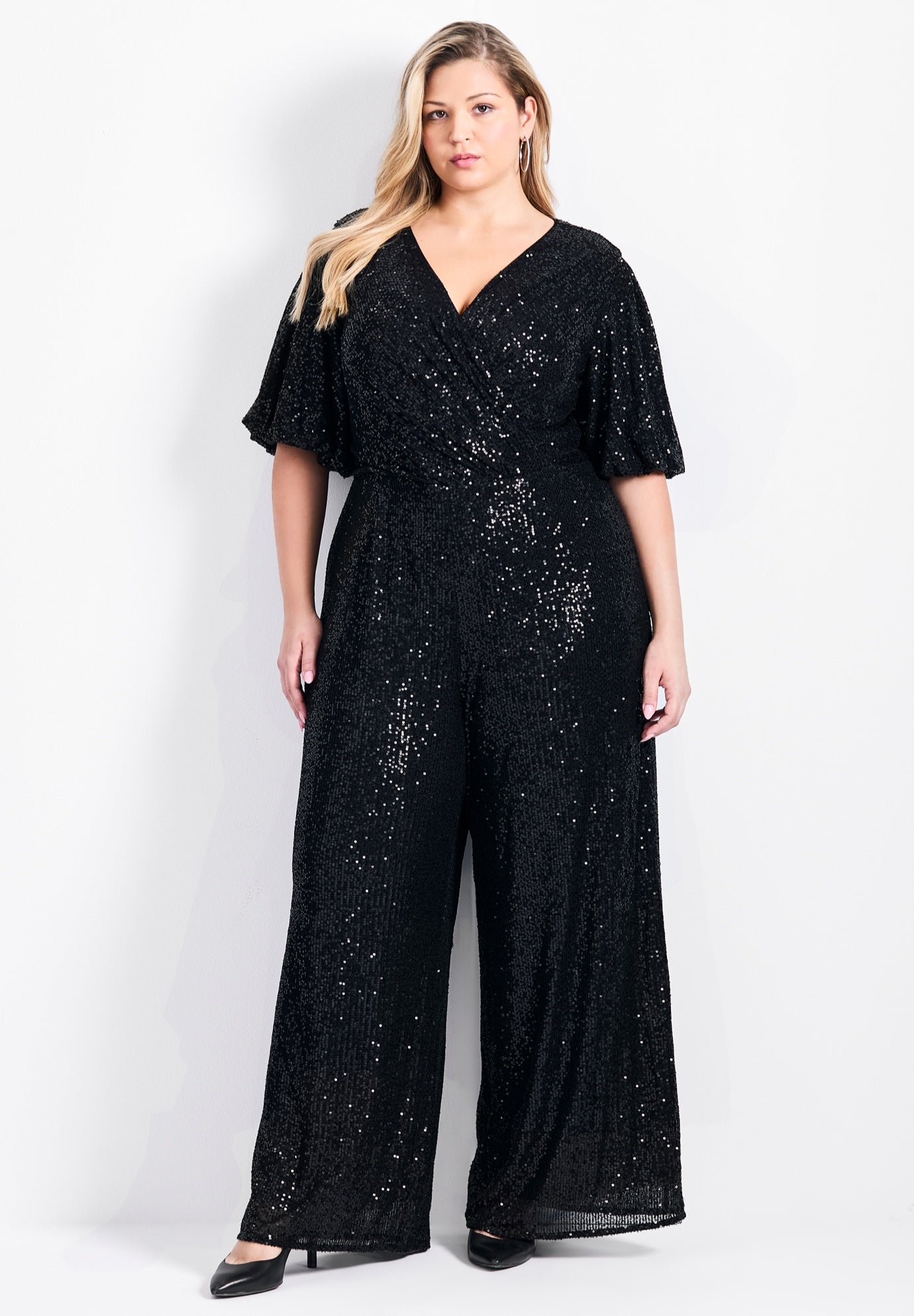 Nada Sequin Puff Sleeve Jumpsuit image number 0