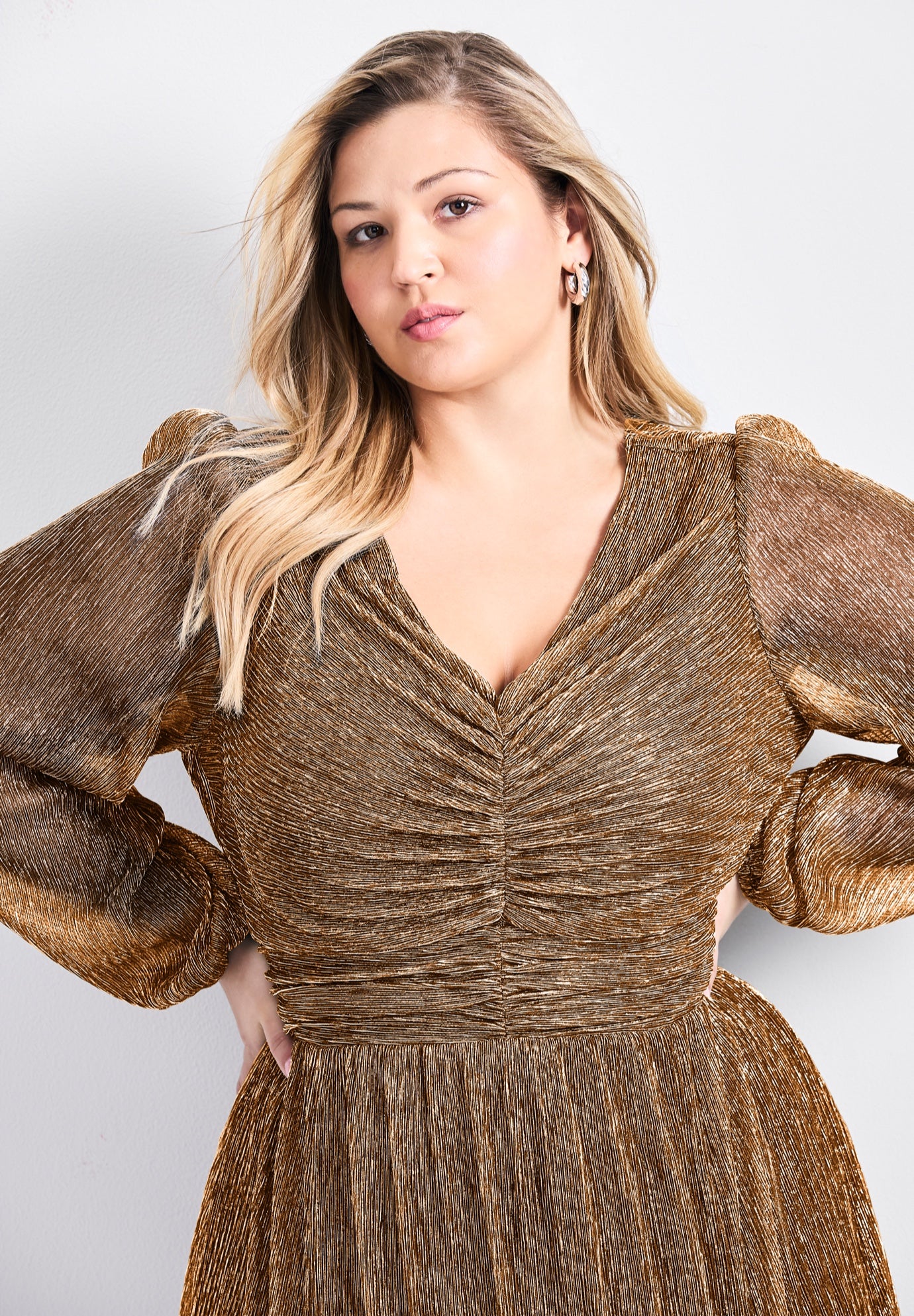 Lucia Plisse Maxi Dress image number 3