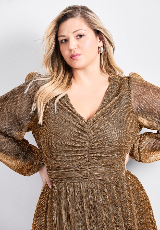 Lucia Plisse Maxi Dress image number 3