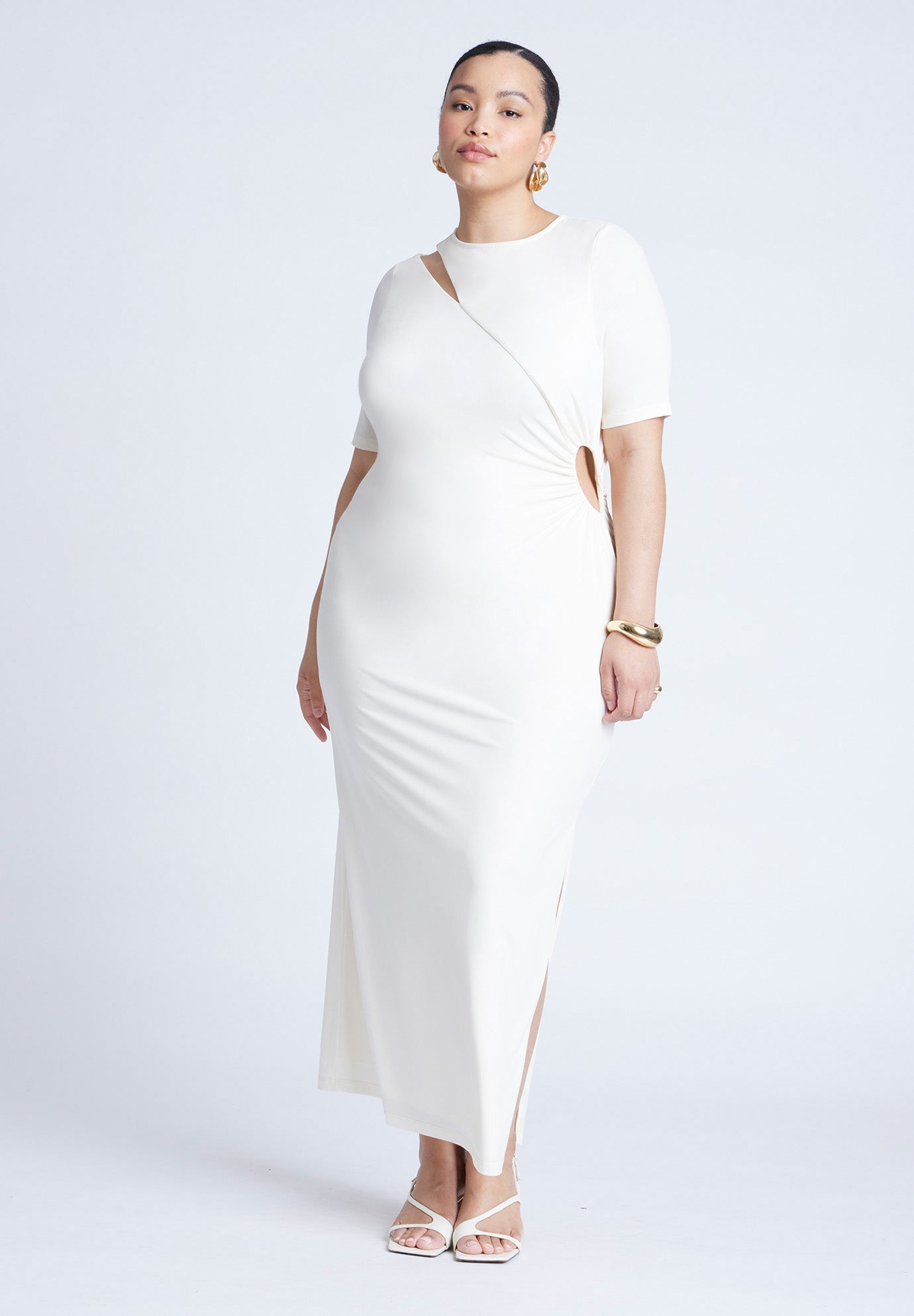 Cutout Detail Knit Maxi Dress image number 0