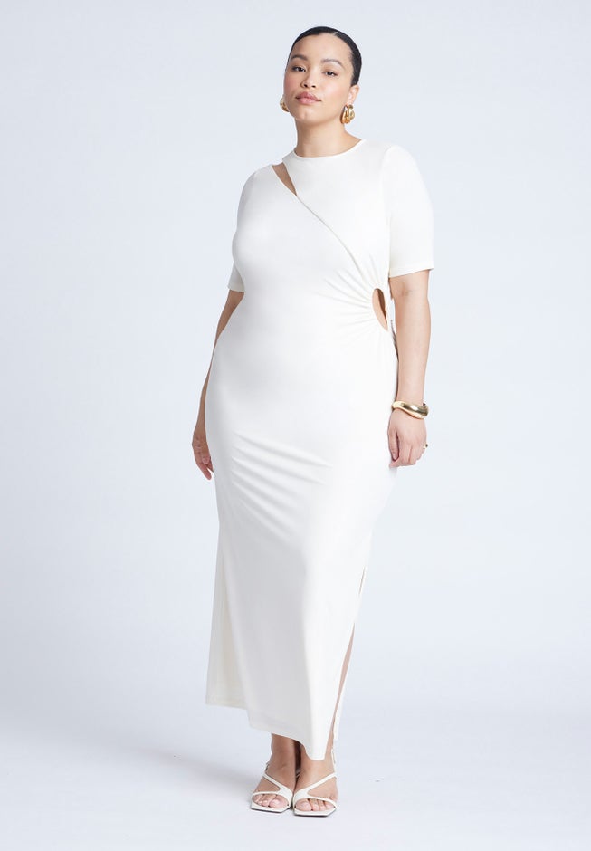 Cutout Detail Knit Maxi Dress image number 0