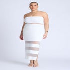 Sheer Panel Maxi Dress image number null