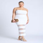 Sheer Panel Maxi Dress image number null