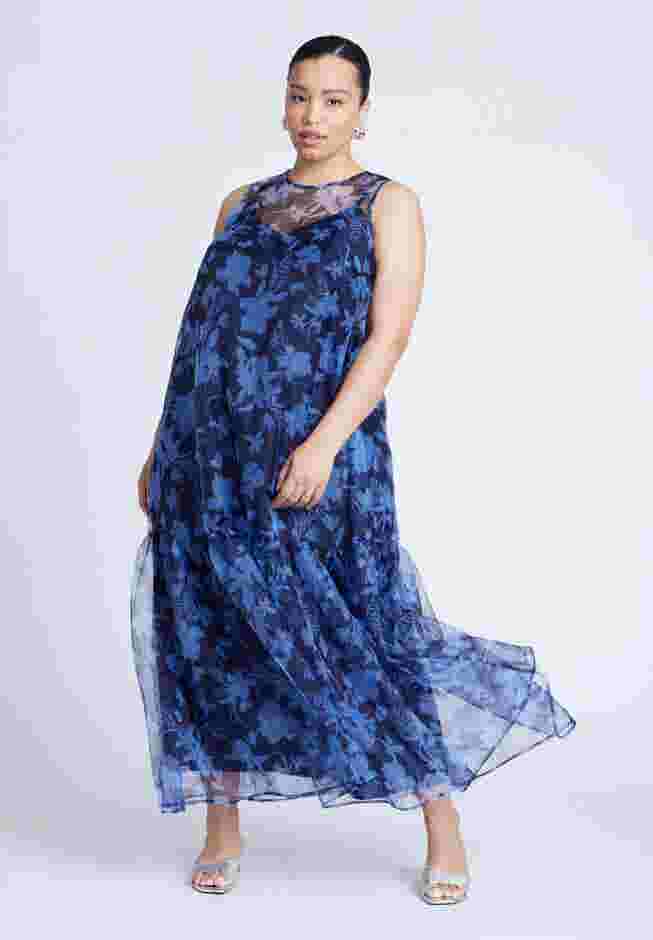 Floral Pattern Tank Dress image number 1