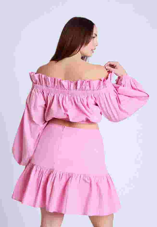 Bubble Sleeve Crop Top image number 1