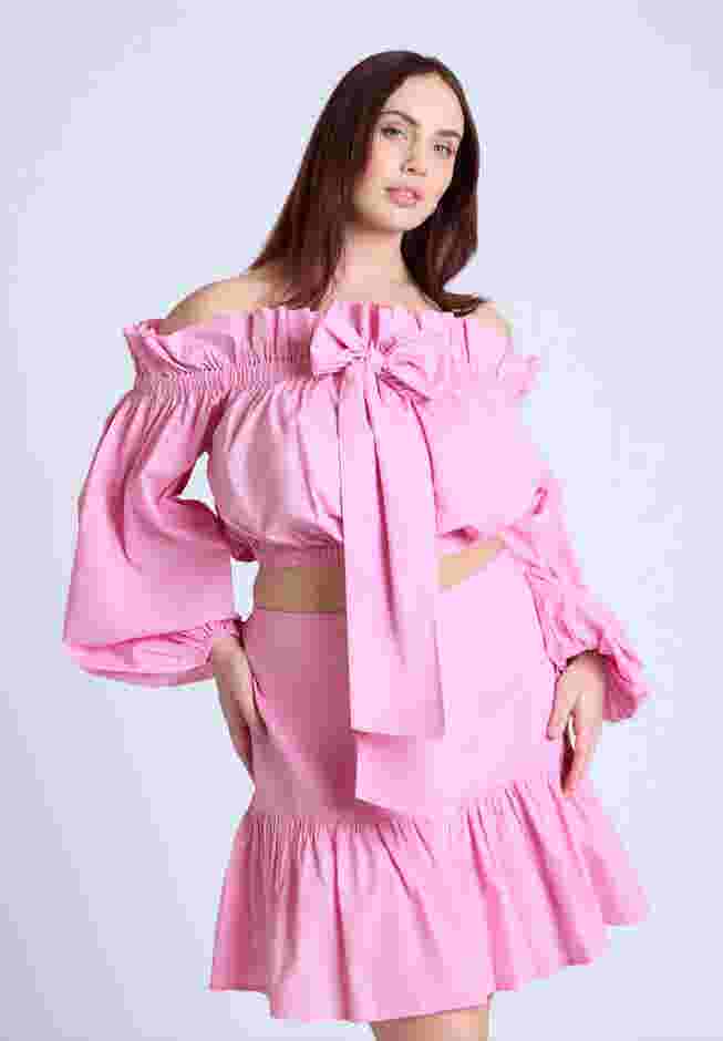 Bubble Sleeve Crop Top image number 0