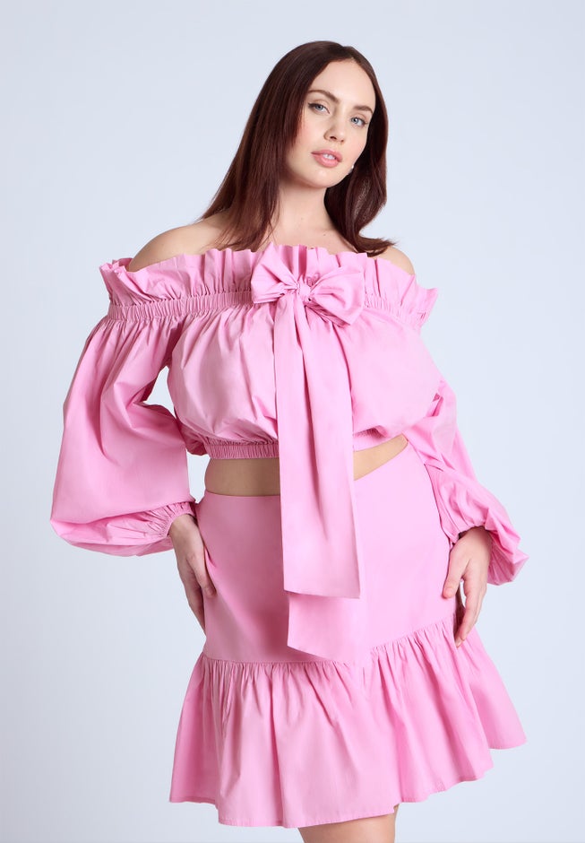 Bubble Sleeve Crop Top image number 0