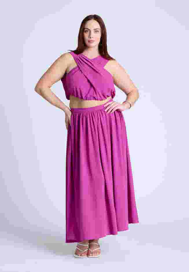 Shirred Wrap Crop Top image number 2