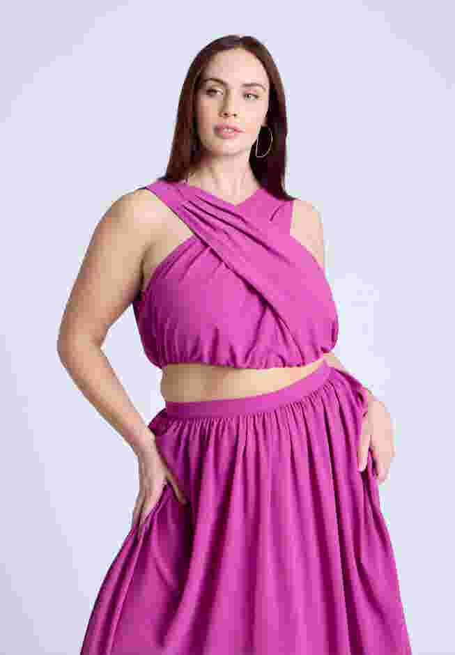 Shirred Wrap Crop Top image number 0