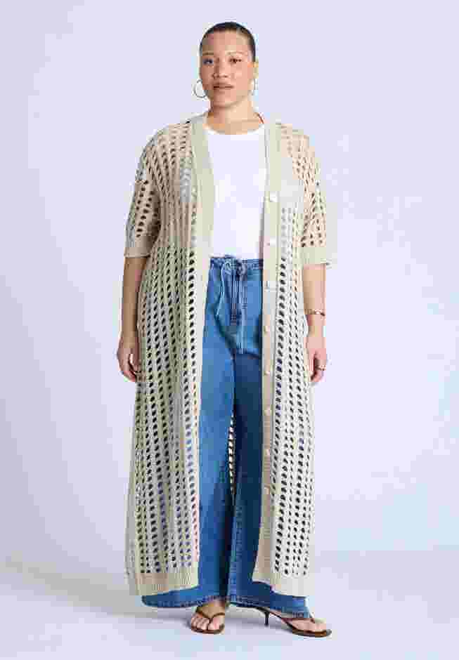 Open Stitch Cardigan Duster image number 0