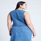  Tie Front Denim Vest image number null