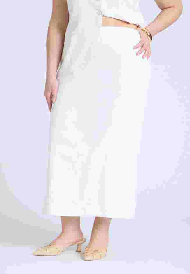 Linen Blend Column Skirt  image number 1
