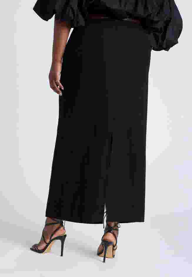 Linen Blend Column Skirt  image number 2