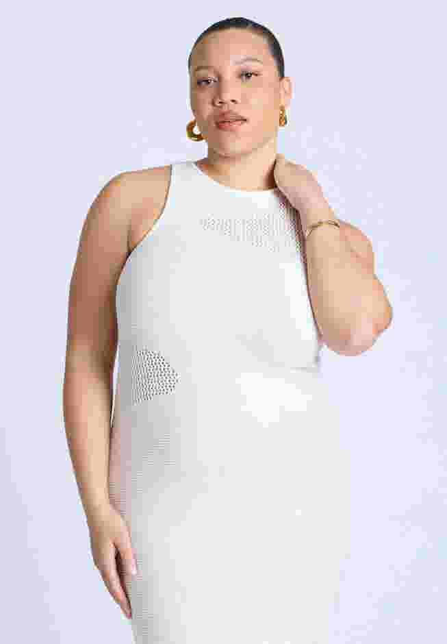 Sweater Dress With Open Stitch & Cutouts image number 3