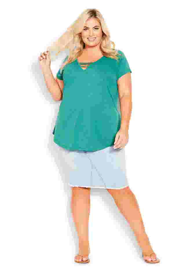 3 Bar V-Neck Top image number 3