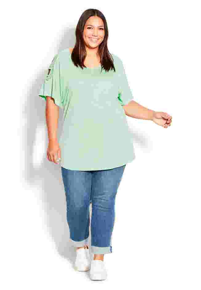 Crochet Cut Out Top image number 4