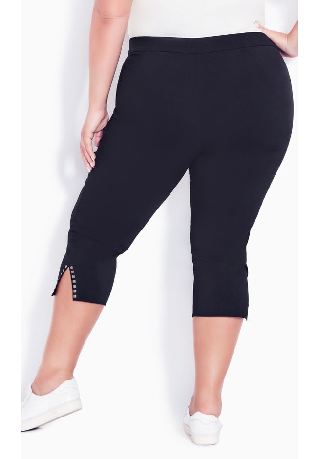 Super Stretch Split Hem Capri image number 1
