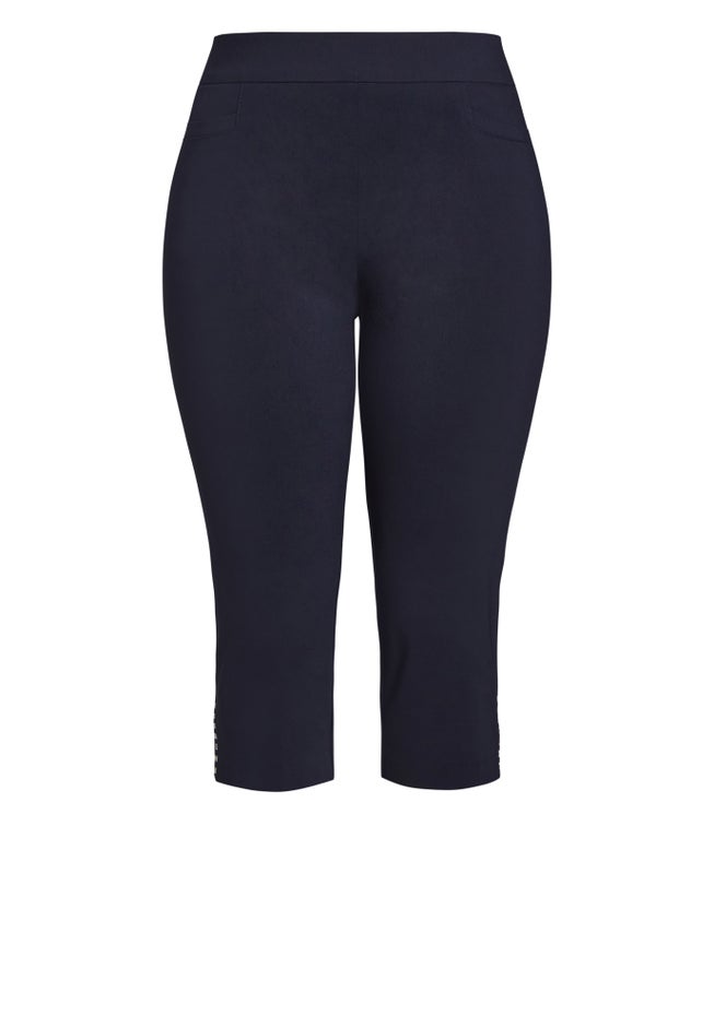 Super Stretch Split Hem Capri image number 2