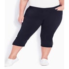 Super Stretch Split Hem Capri image number null