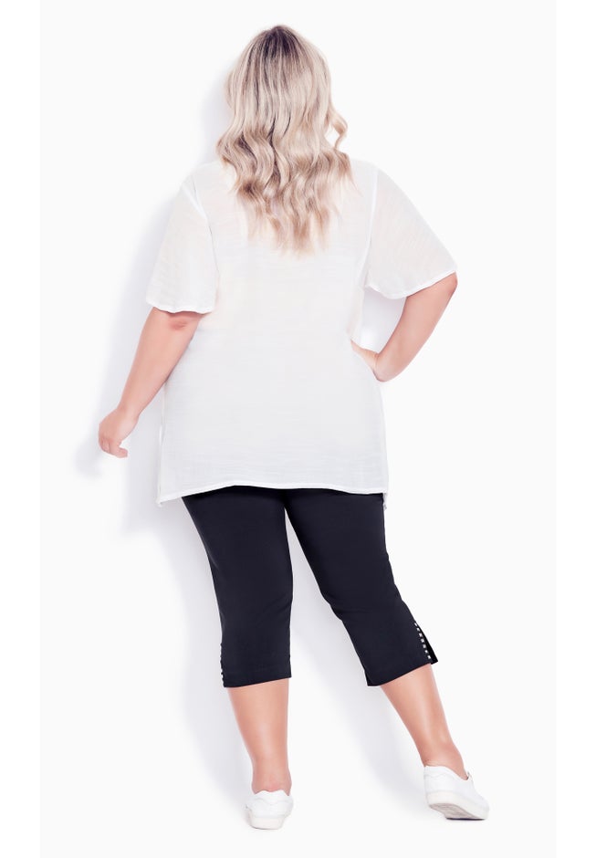Super Stretch Split Hem Capri image number 4