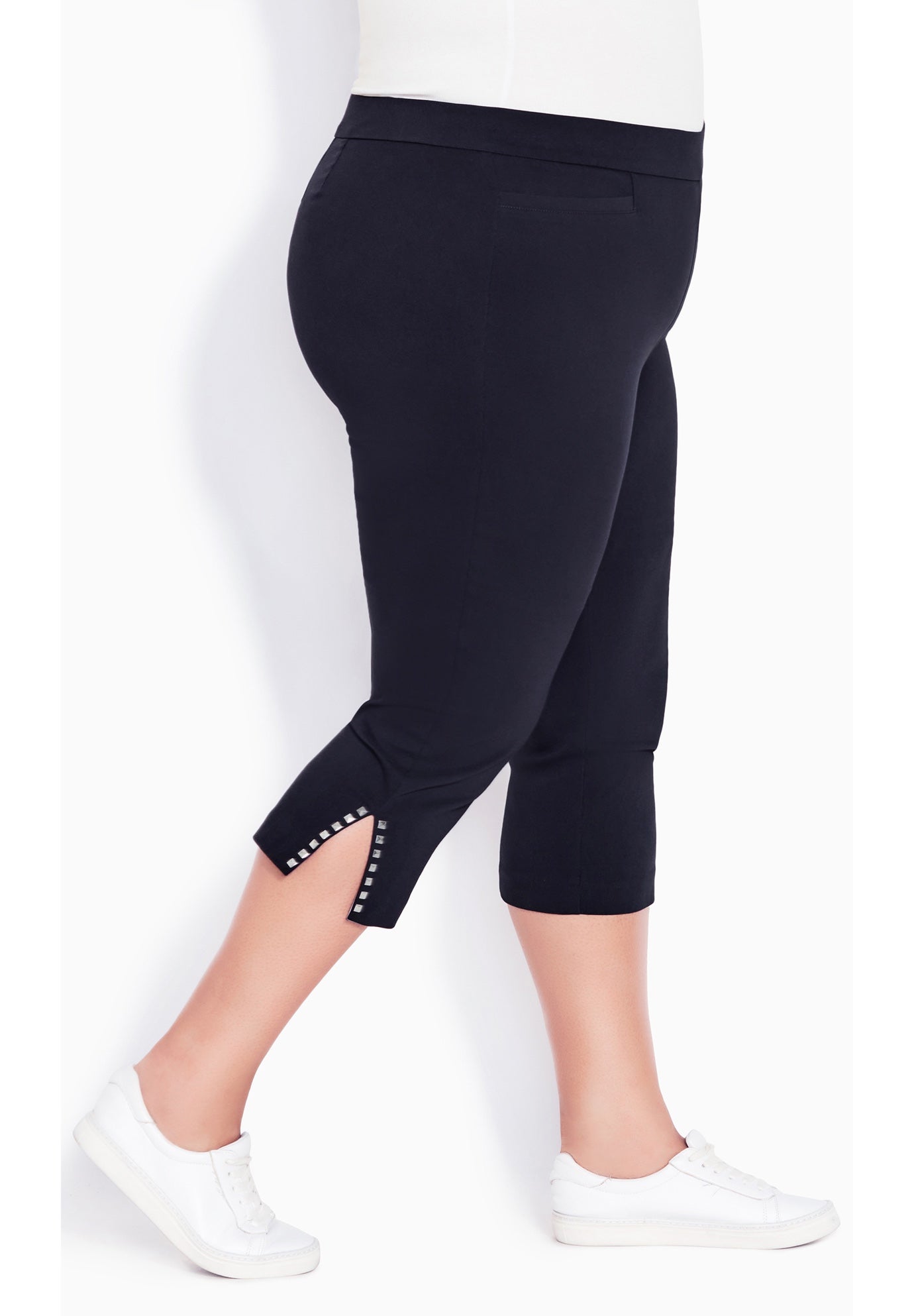 Super Stretch Split Hem Capri image number 5