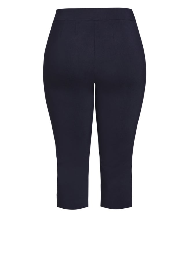 Super Stretch Split Hem Capri image number 7