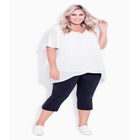 Super Stretch Split Hem Capri image number null