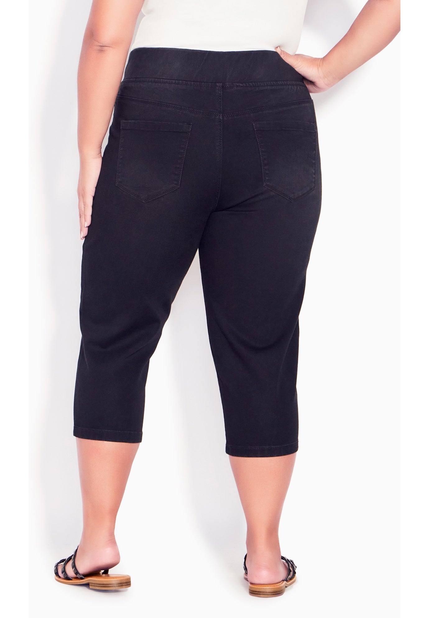 Butter Denim Pull On Crop Jean image number 1