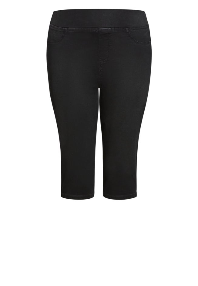 Butter Denim Pull On Crop Jean image number 2