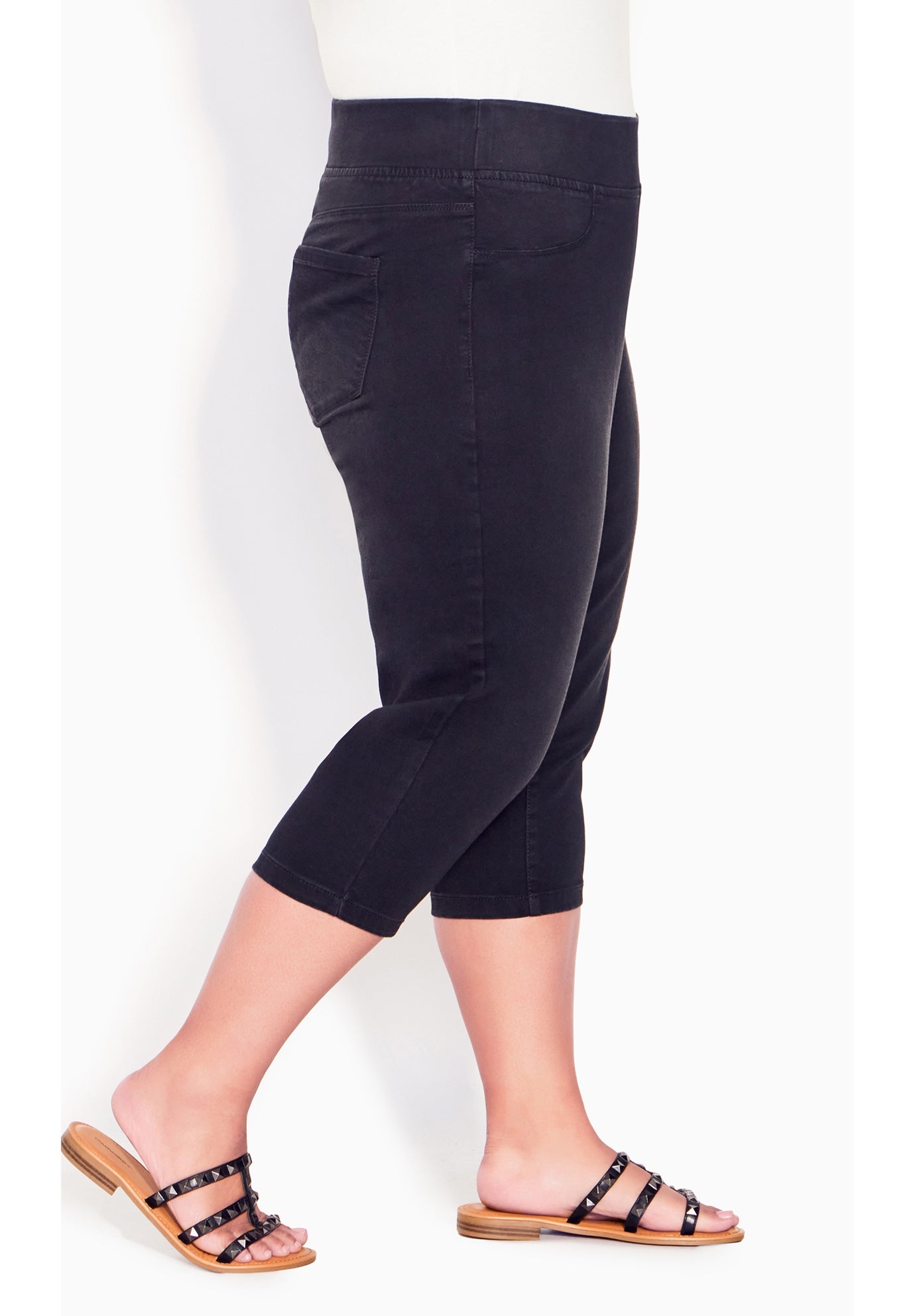 Butter Denim Pull On Crop Jean image number 5