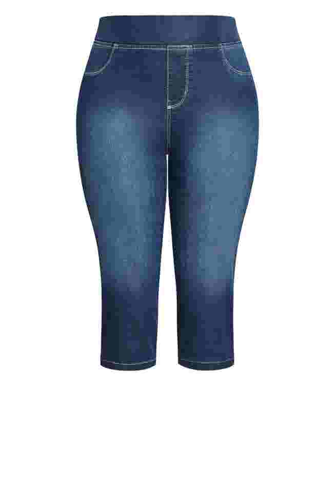 Butter Denim Pull On Crop Jean image number 2