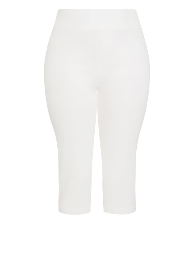 Butter Denim Pull On Crop Jean image number 2