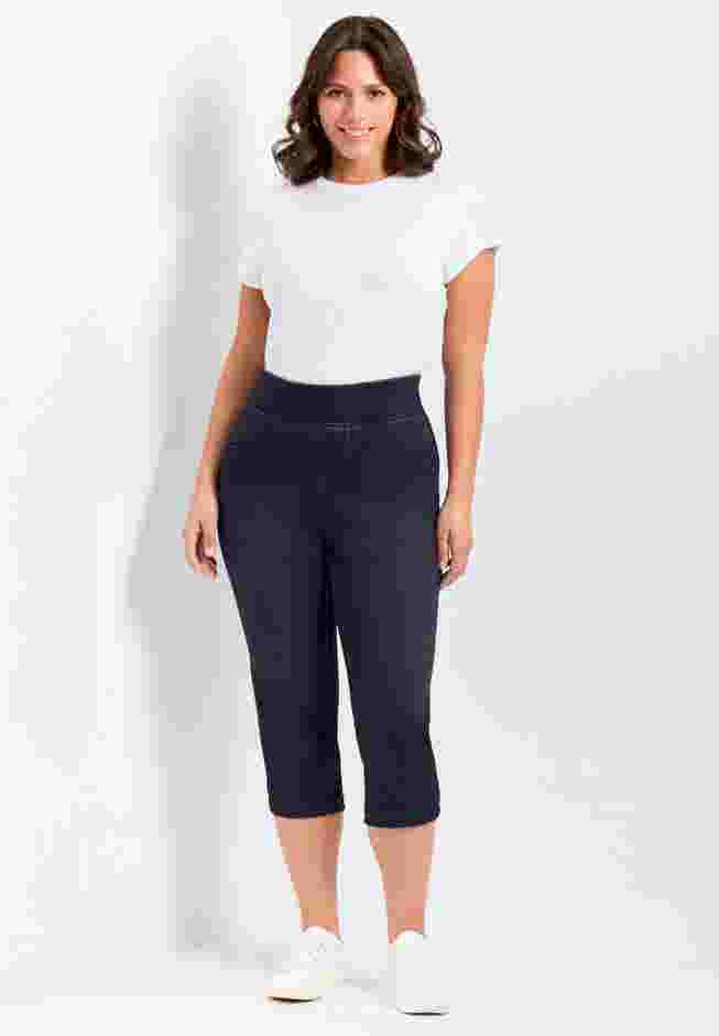 Butter Denim Pull On Crop Jean image number 0