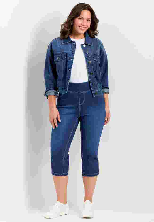 Butter Denim Pull On Crop Jean image number 0