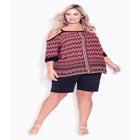 Daisy Cold Shoulder Border Top image number null