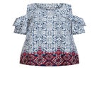 Cold Shoulder Frill Top image number null