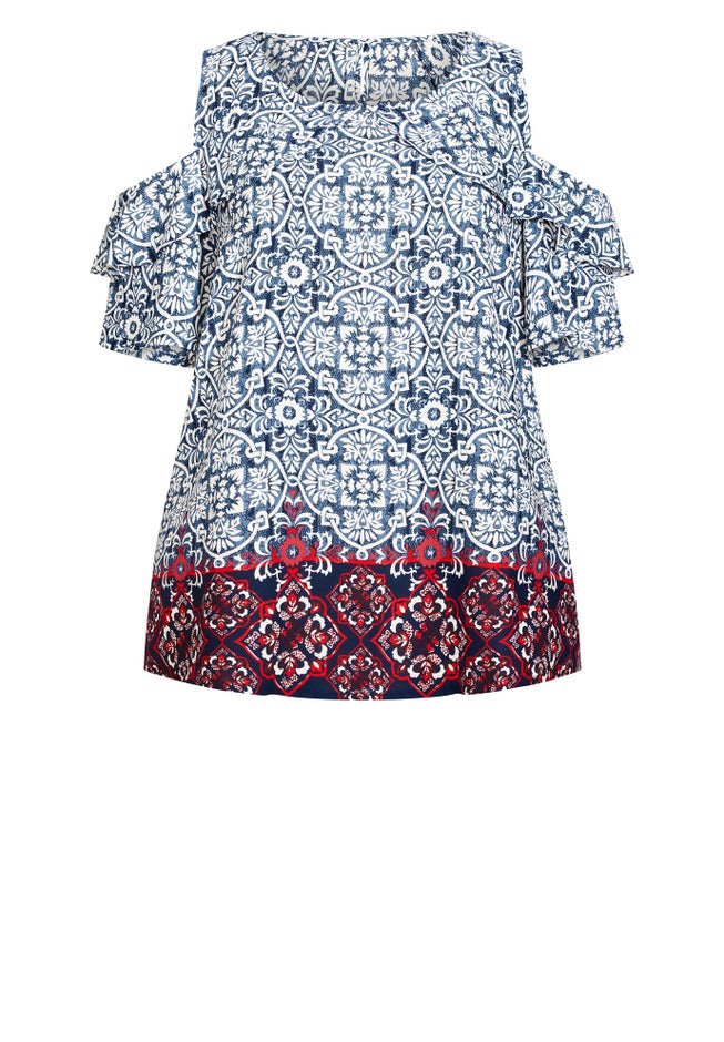 Cold Shoulder Frill Top image number 2