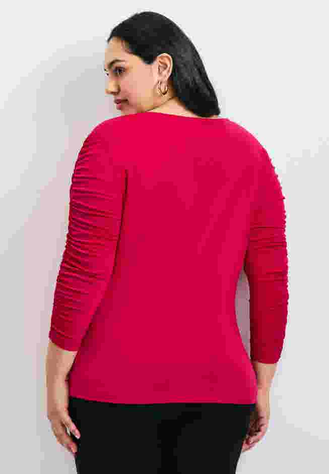 Naomi V Neck Gathered Sleeve Top image number 1