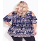 Frill Cold Shoulder Top image number null