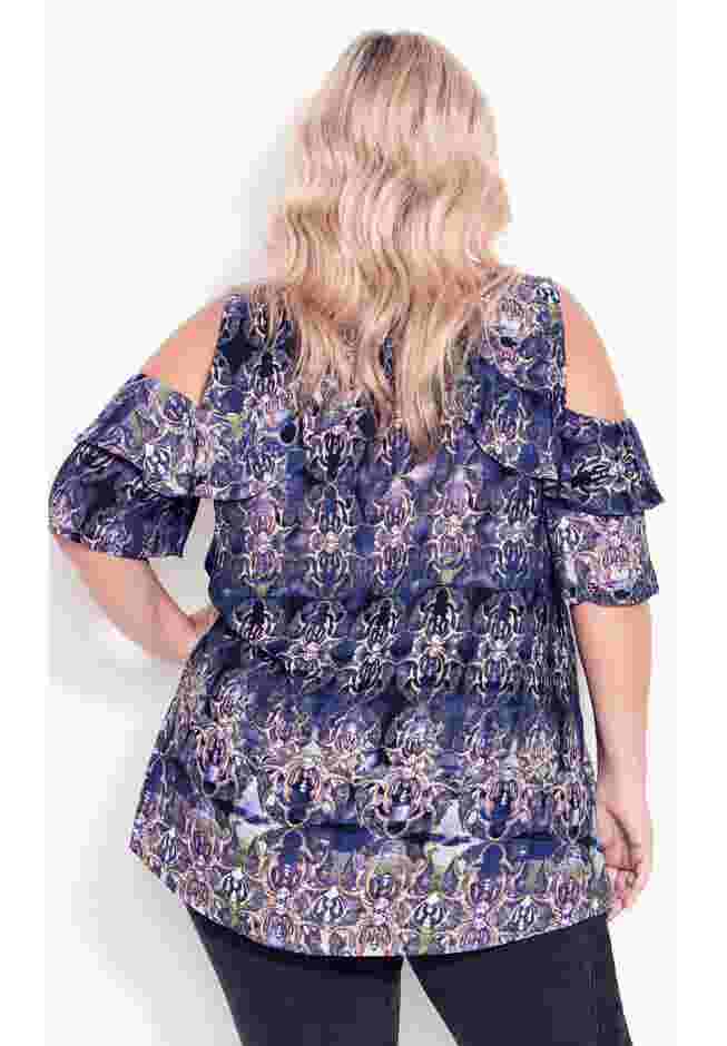 Frill Cold Shoulder Top image number 2
