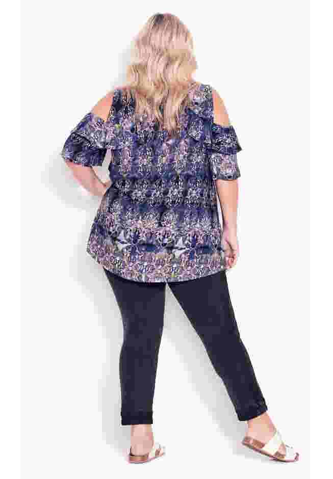 Frill Cold Shoulder Top image number 3