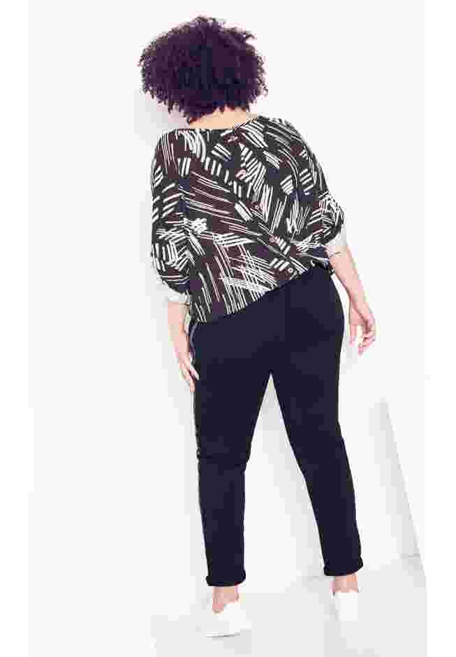 Shay Side Stripe Denim Jogger image number 1