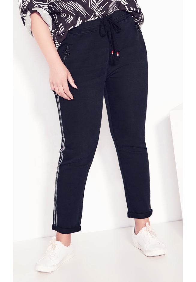 Shay Side Stripe Denim Jogger image number 2