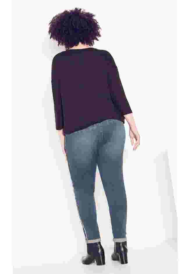 Shay Side Stripe Denim Jogger image number 3