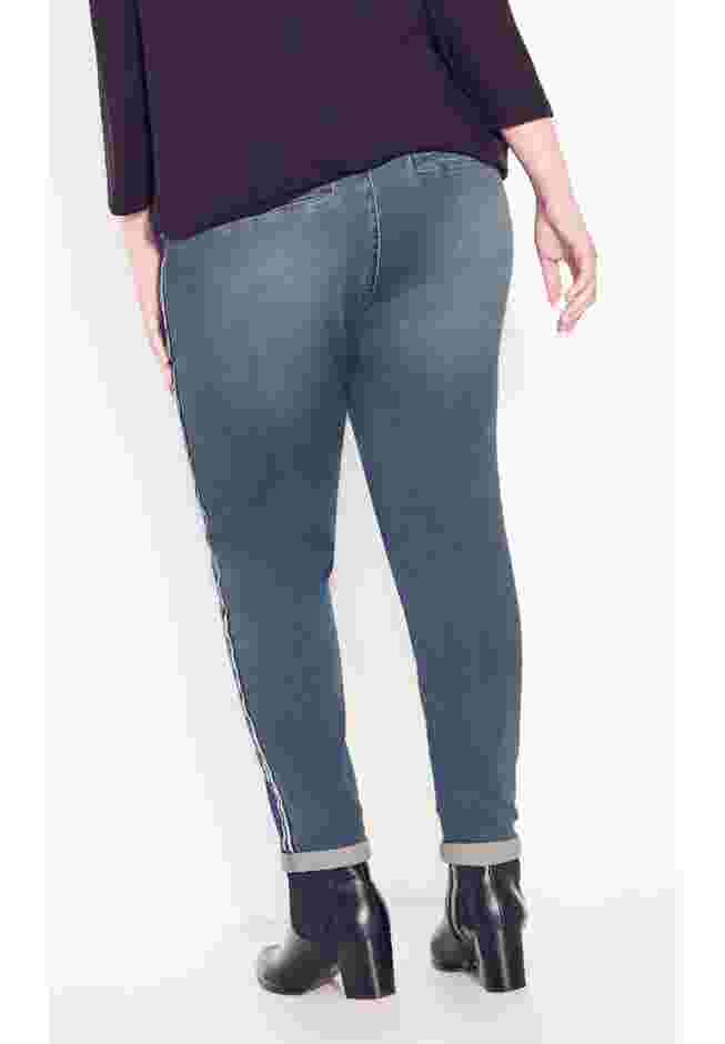 Shay Side Stripe Denim Jogger image number 5